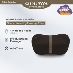 [Apply Code: 7TM12] OGAWA Mobile Shiatsu Lite Shiatsu Kneading Massage Pillow (Ashwood)*